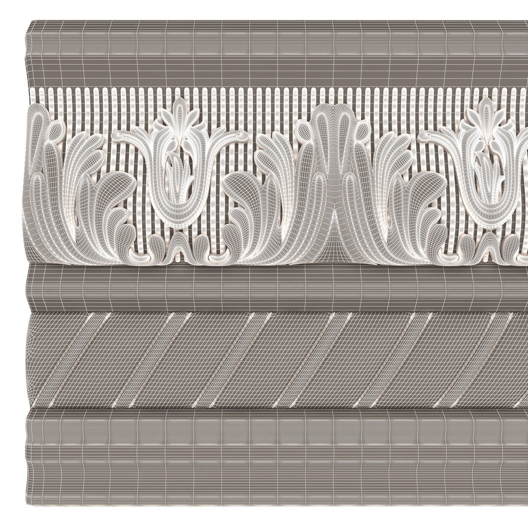 Cornice Decoration Molding 3D Model – Low Poly Architectural Asset, FBX, OBJ - View 14