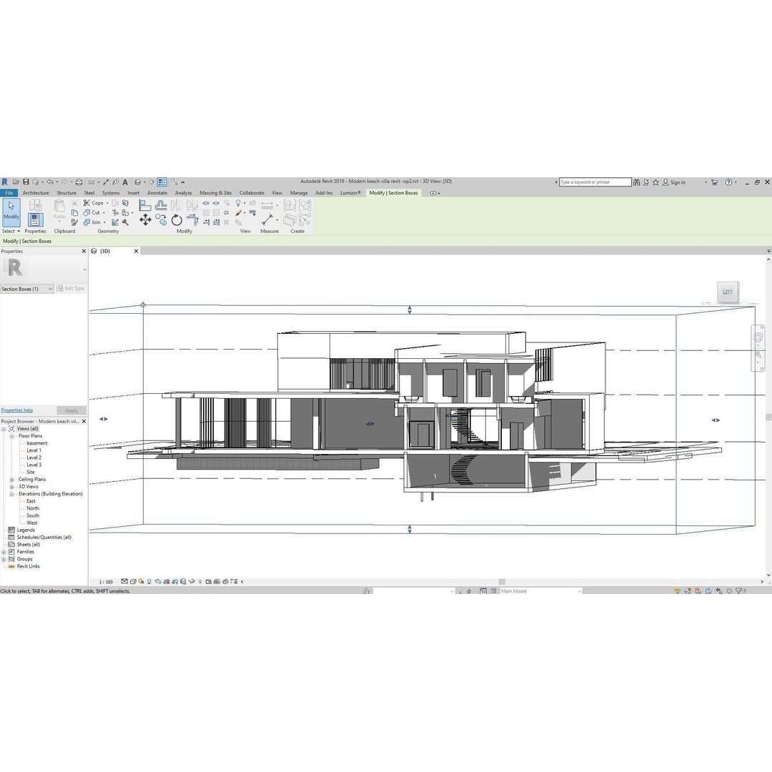 Modern Beach House 3D Model – Luxurious Villa with Revit & Lumion Files - View 16