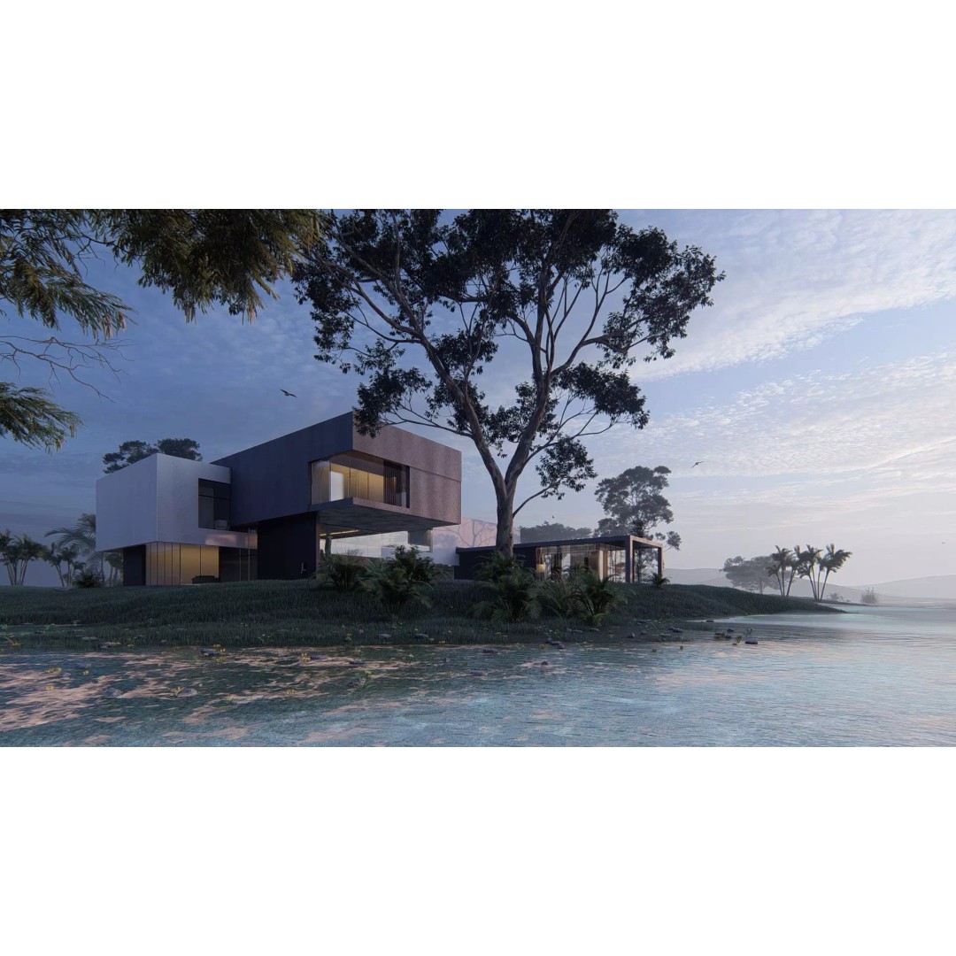 Modern Beach House 3D Model – Luxurious Villa with Revit & Lumion Files - View 2