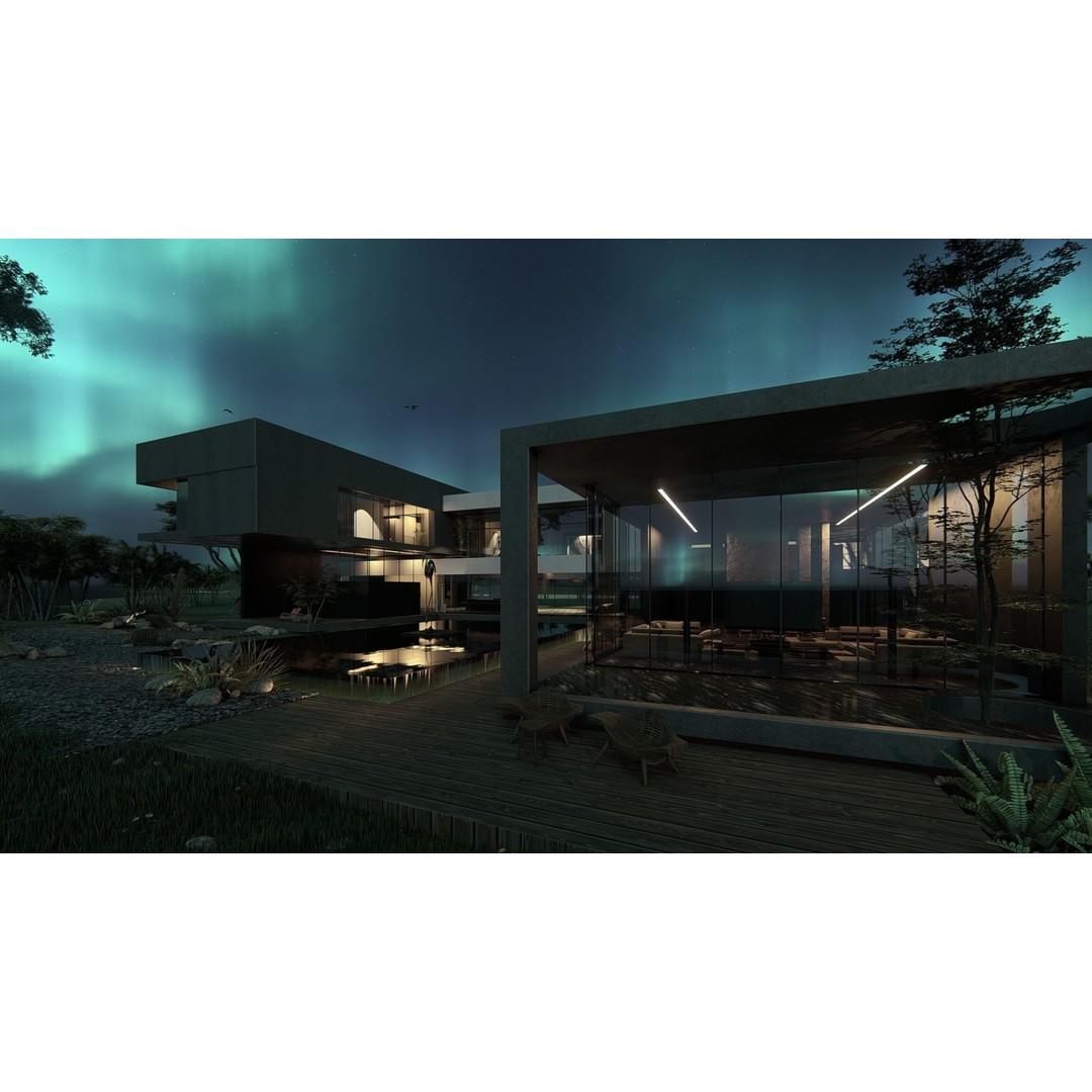Modern Beach House 3D Model – Luxurious Villa with Revit & Lumion Files - View 5