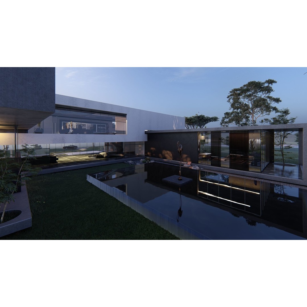 Modern Beach House 3D Model – Luxurious Villa with Revit & Lumion Files - View 6