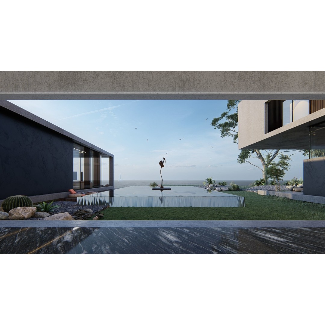 Modern Beach House 3D Model – Luxurious Villa with Revit & Lumion Files - View 8