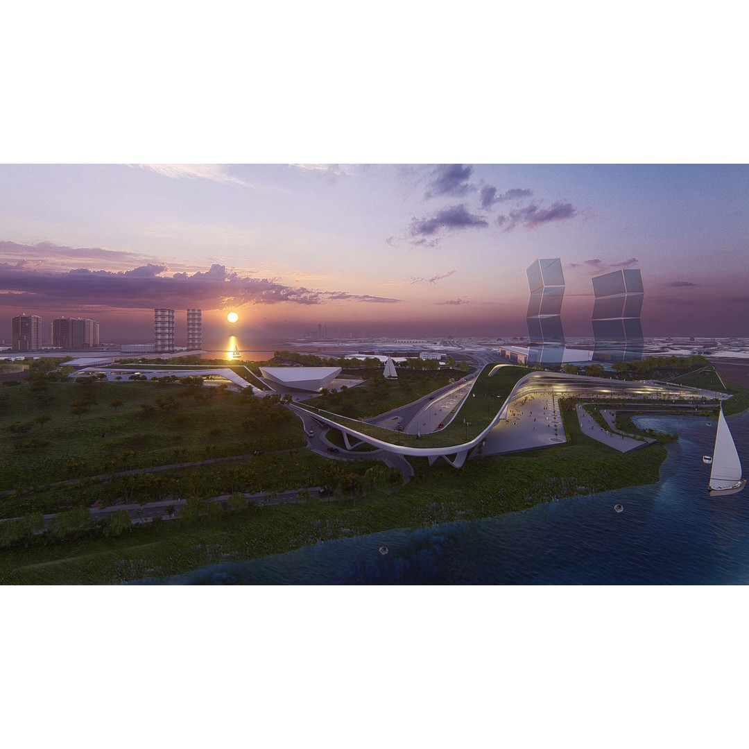 Mixed Use Urban Design 3D Model – Animated City Landscape, FBX - View 12