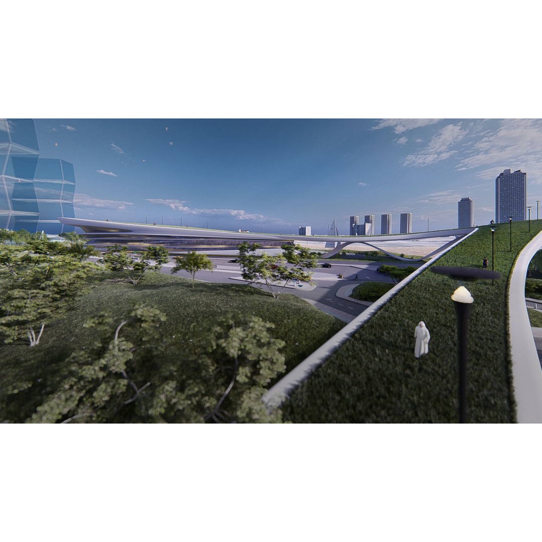 Mixed Use Urban Design 3D Model – Animated City Landscape, FBX - View 16
