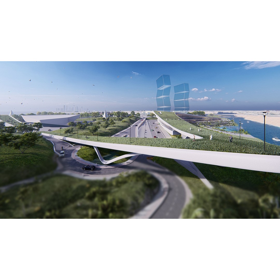 Mixed Use Urban Design 3D Model – Animated City Landscape, FBX - View 20