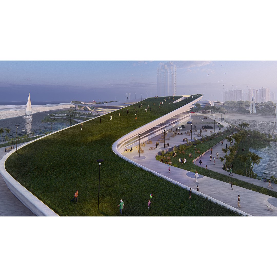 Mixed Use Urban Design 3D Model – Animated City Landscape, FBX - View 21