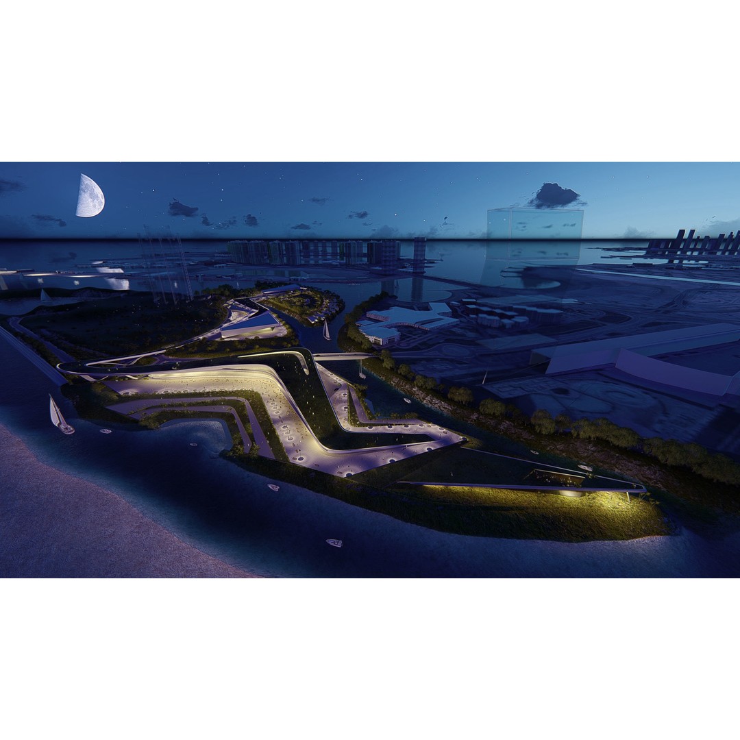 Mixed Use Urban Design 3D Model – Animated City Landscape, FBX - View 3