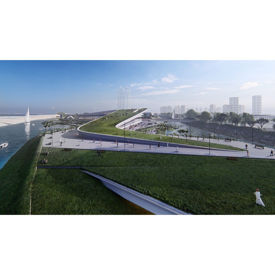 Mixed Use Urban Design 3D Model – Animated City Landscape, FBX - View 4