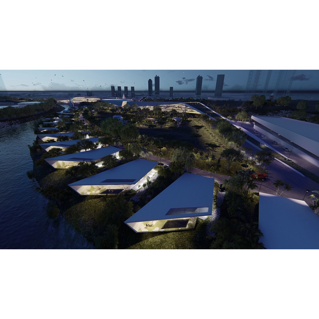 Mixed Use Urban Design 3D Model – Animated City Landscape, FBX - View 7