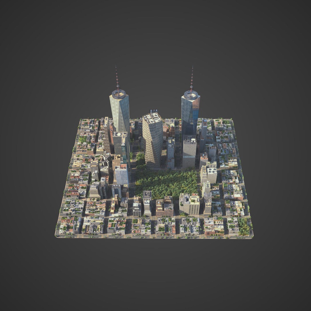 Realistic City 3D Model – Low Poly Urban Asset with V-Ray Setup - View 13
