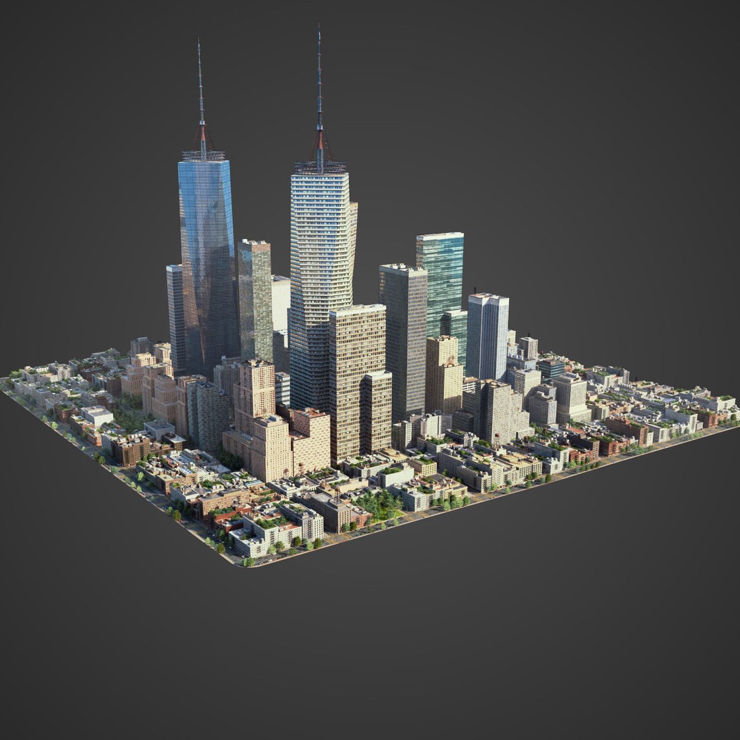 Realistic City 3D Model – Low Poly Urban Asset with V-Ray Setup - View 14