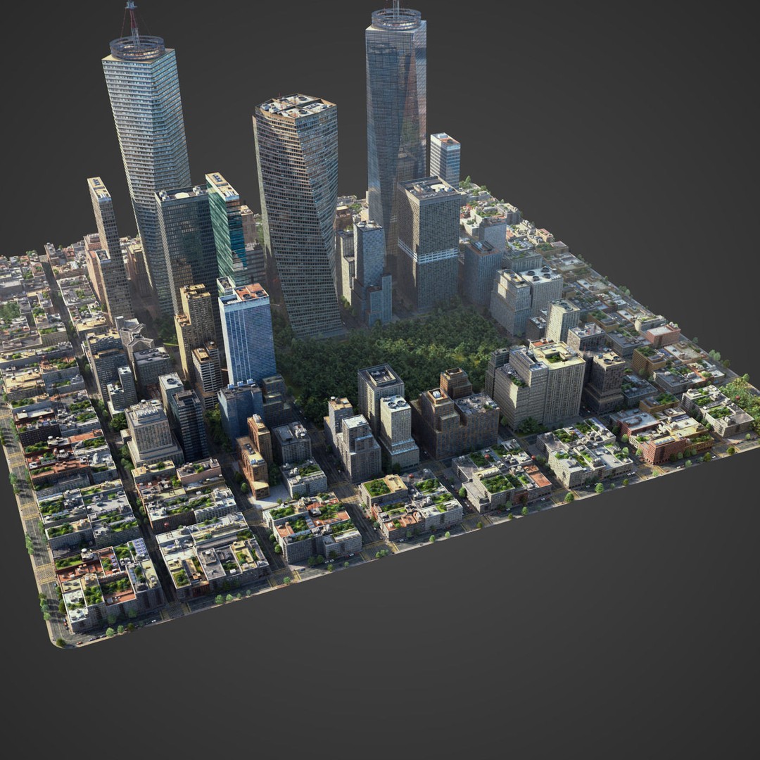 Realistic City 3D Model – Low Poly Urban Asset with V-Ray Setup - View 16