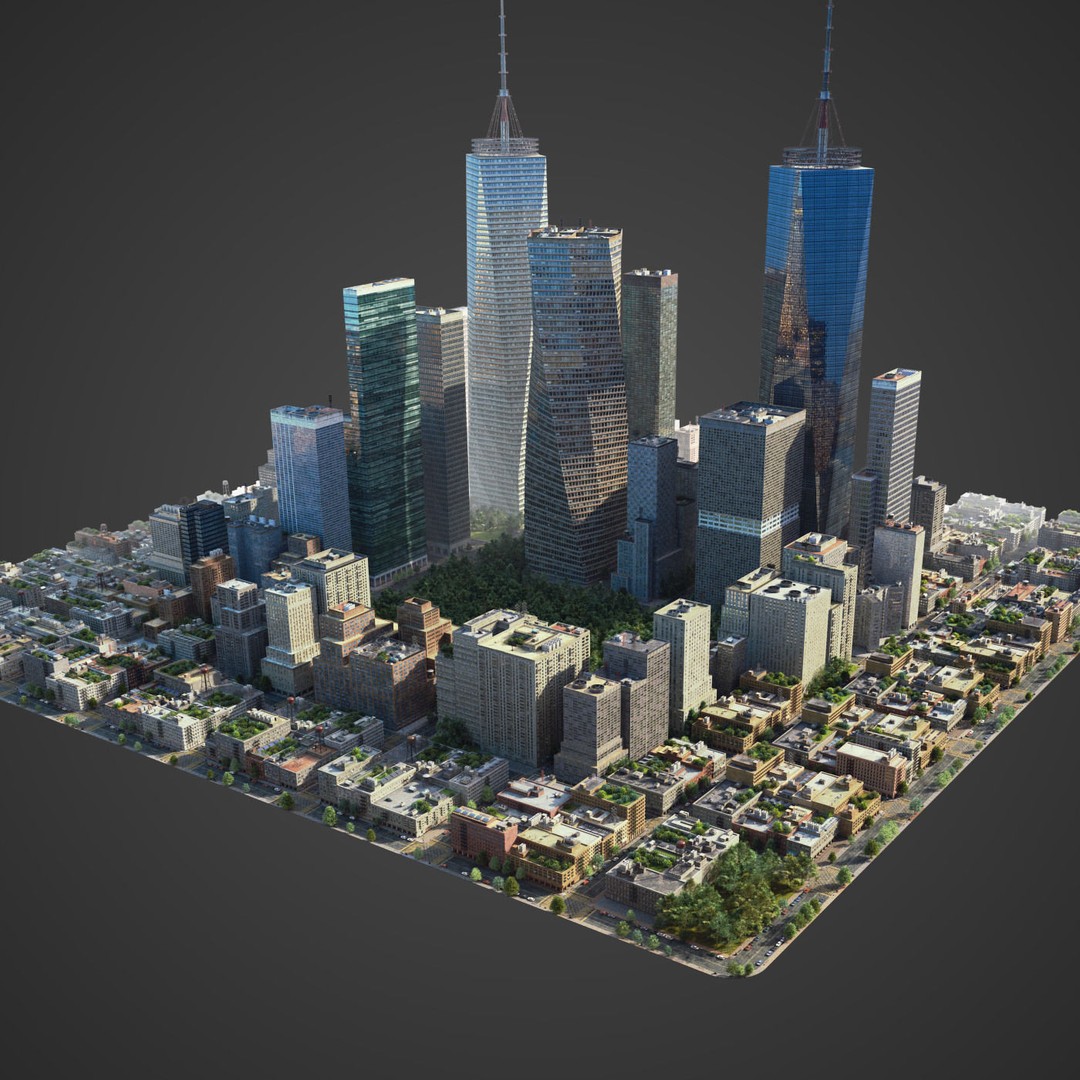 Realistic City 3D Model – Low Poly Urban Asset with V-Ray Setup - View 18