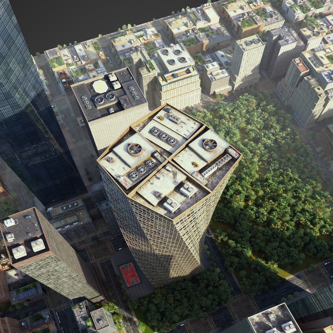 Realistic City 3D Model – Low Poly Urban Asset with V-Ray Setup - View 22
