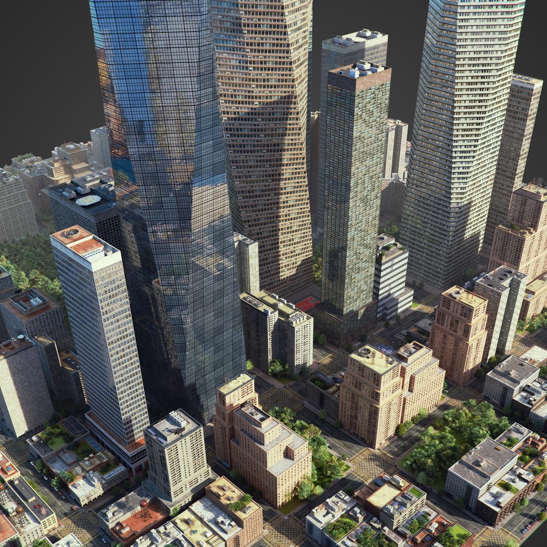Realistic City 3D Model – Low Poly Urban Asset with V-Ray Setup - View 24