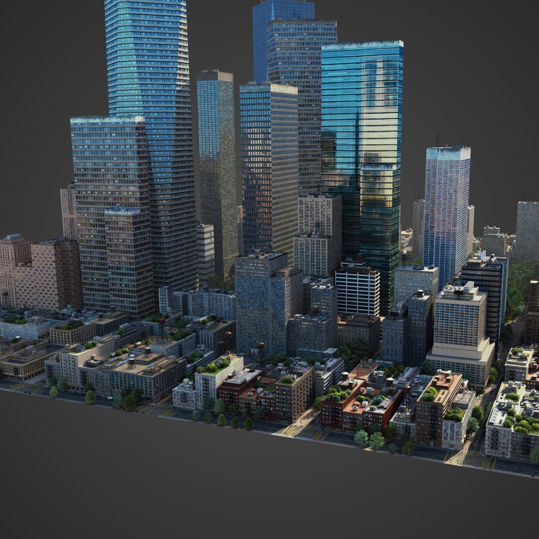 Realistic City 3D Model – Low Poly Urban Asset with V-Ray Setup - View 28