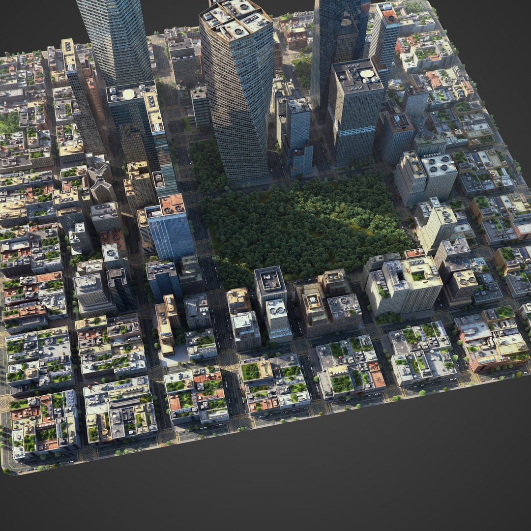 Realistic City 3D Model – Low Poly Urban Asset with V-Ray Setup - View 3