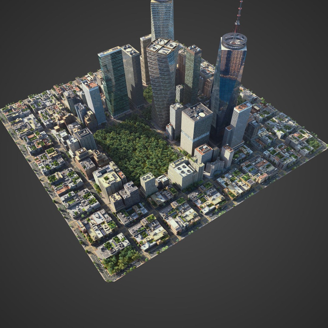 Realistic City 3D Model – Low Poly Urban Asset with V-Ray Setup - View 30