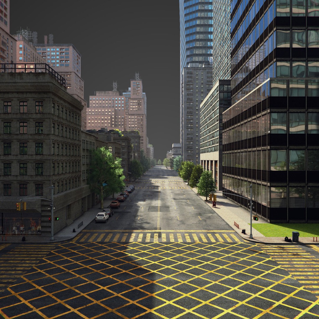 Realistic City 3D Model – Low Poly Urban Asset with V-Ray Setup - View 32
