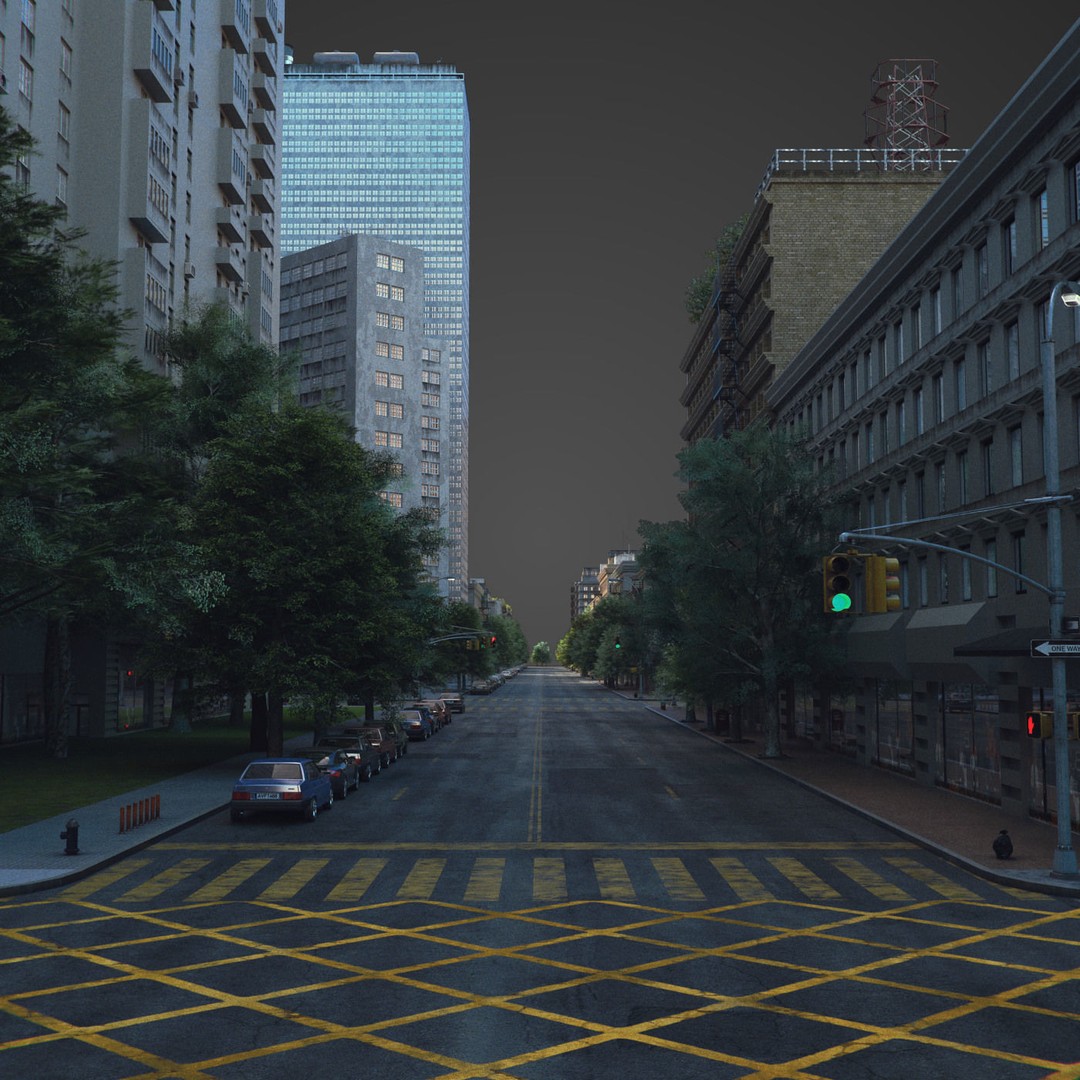 Realistic City 3D Model – Low Poly Urban Asset with V-Ray Setup - View 33