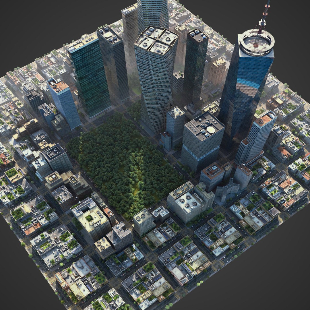 Realistic City 3D Model – Low Poly Urban Asset with V-Ray Setup - View 8