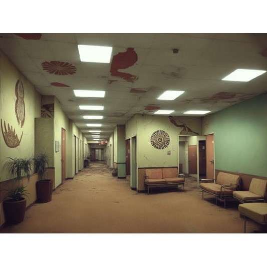 Liminal Spaces 3D Model – Creepy Backdrop Textures, FBX - View 18