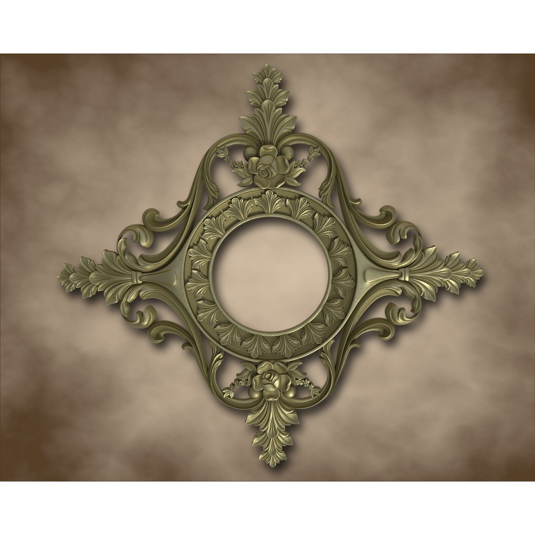 Ornamental 3D Model – Decorative Architectural Elements, PBR Formats - View 10