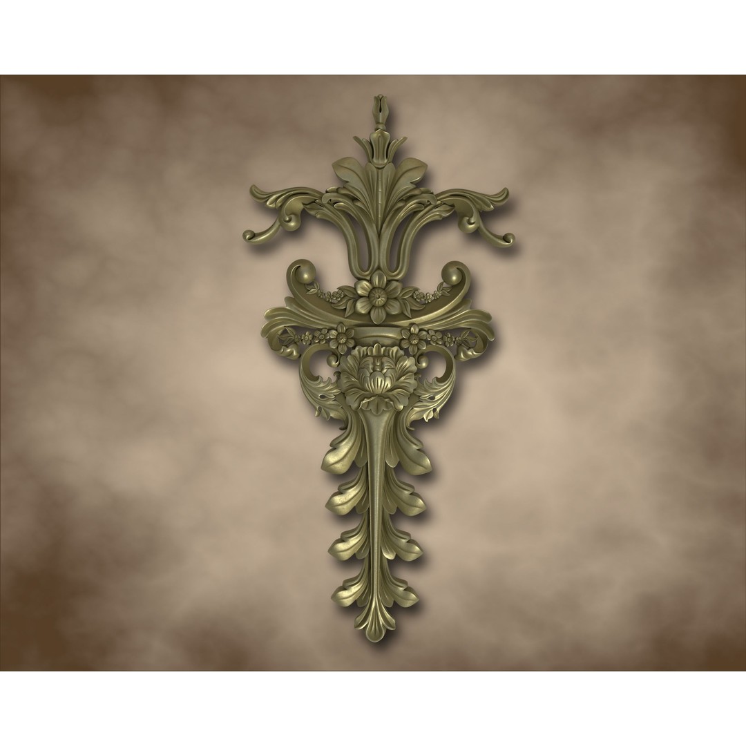 Ornamental 3D Model – Decorative Architectural Elements, PBR Formats - View 3