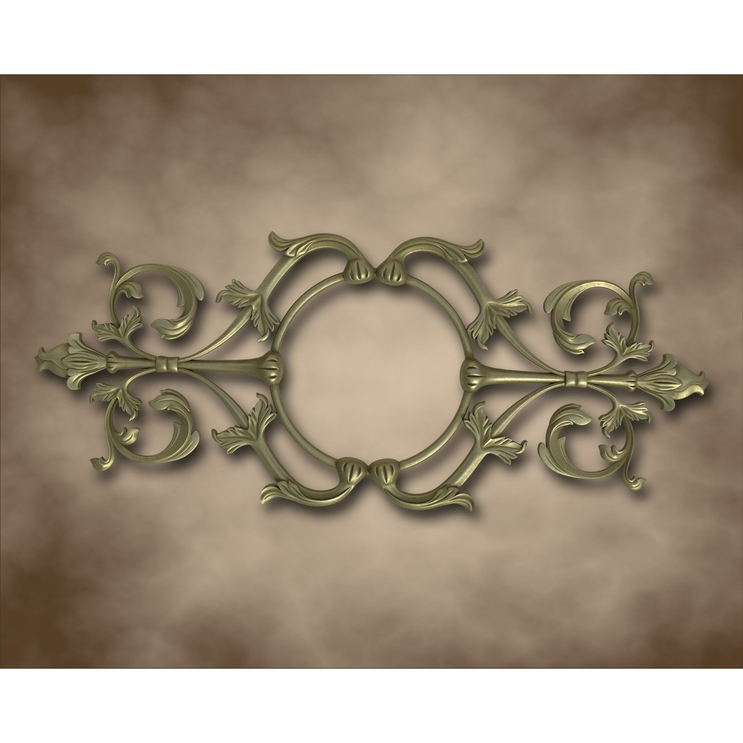 Ornamental 3D Model – Decorative Architectural Elements, PBR Formats - View 4