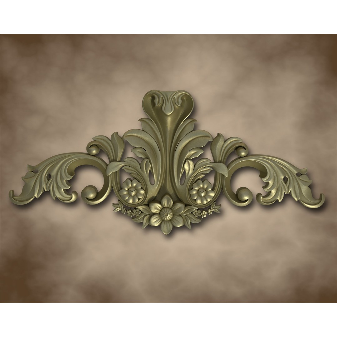 Ornamental 3D Model – Decorative Architectural Elements, PBR Formats - View 6
