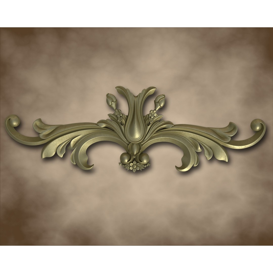 Ornamental 3D Model – Decorative Architectural Elements, PBR Formats - View 7