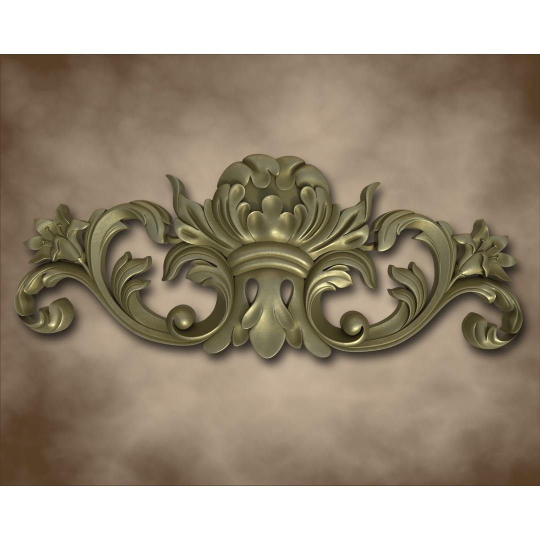 Ornamental 3D Model – Decorative Architectural Elements, PBR Formats - View 8
