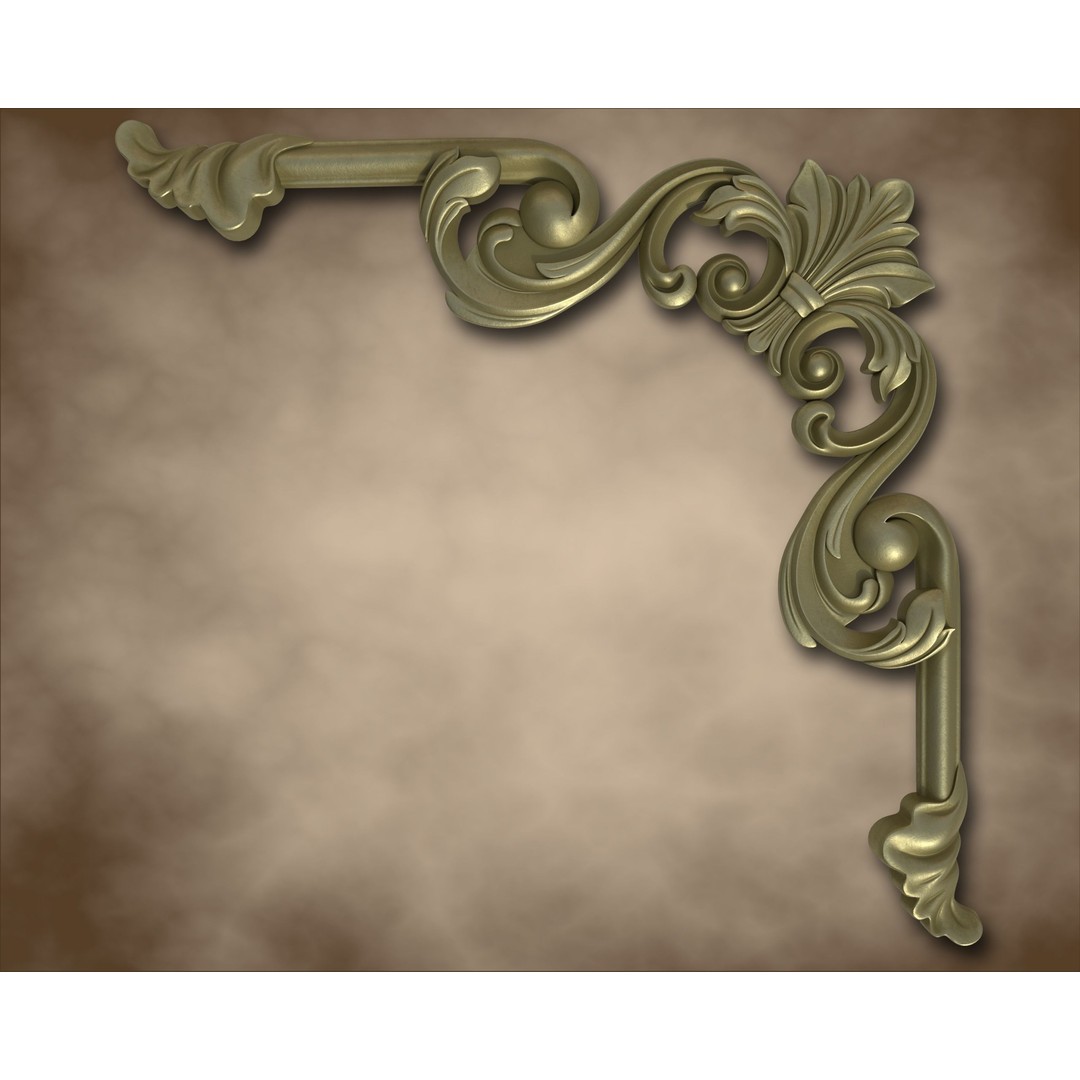Ornamental 3D Model – Decorative Architectural Elements, PBR Formats - View 9