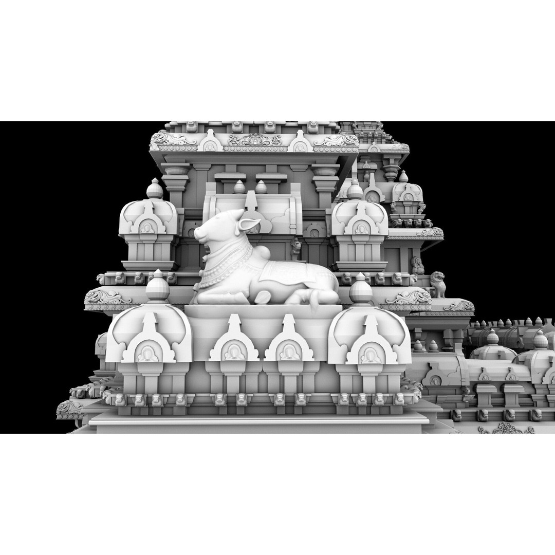 Mamallapuram Shore Temple 3D Model – High Poly Architectural Asset, FBX, Blender - View 7