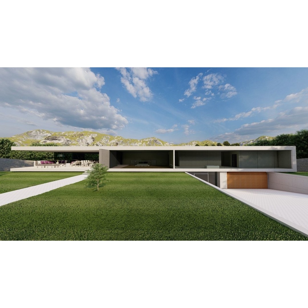 Modern Villa 3D Model – High-Quality Architectural Asset, FBX, OBJ - View 14