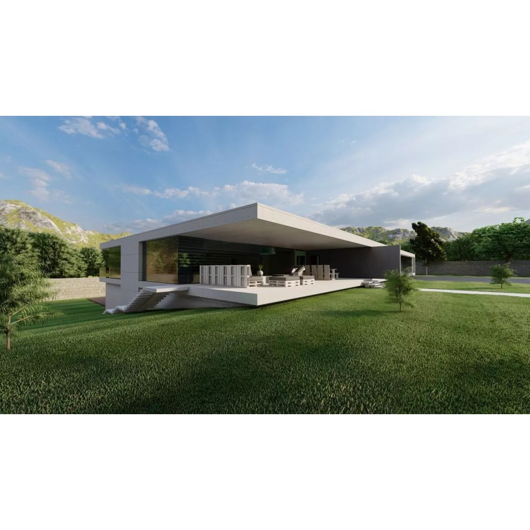 Modern Villa 3D Model – High-Quality Architectural Asset, FBX, OBJ - View 2