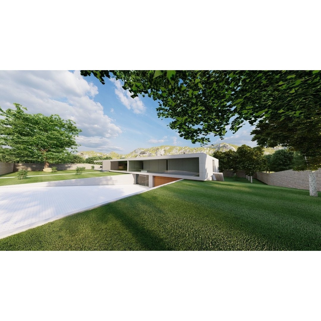 Modern Villa 3D Model – High-Quality Architectural Asset, FBX, OBJ - View 5