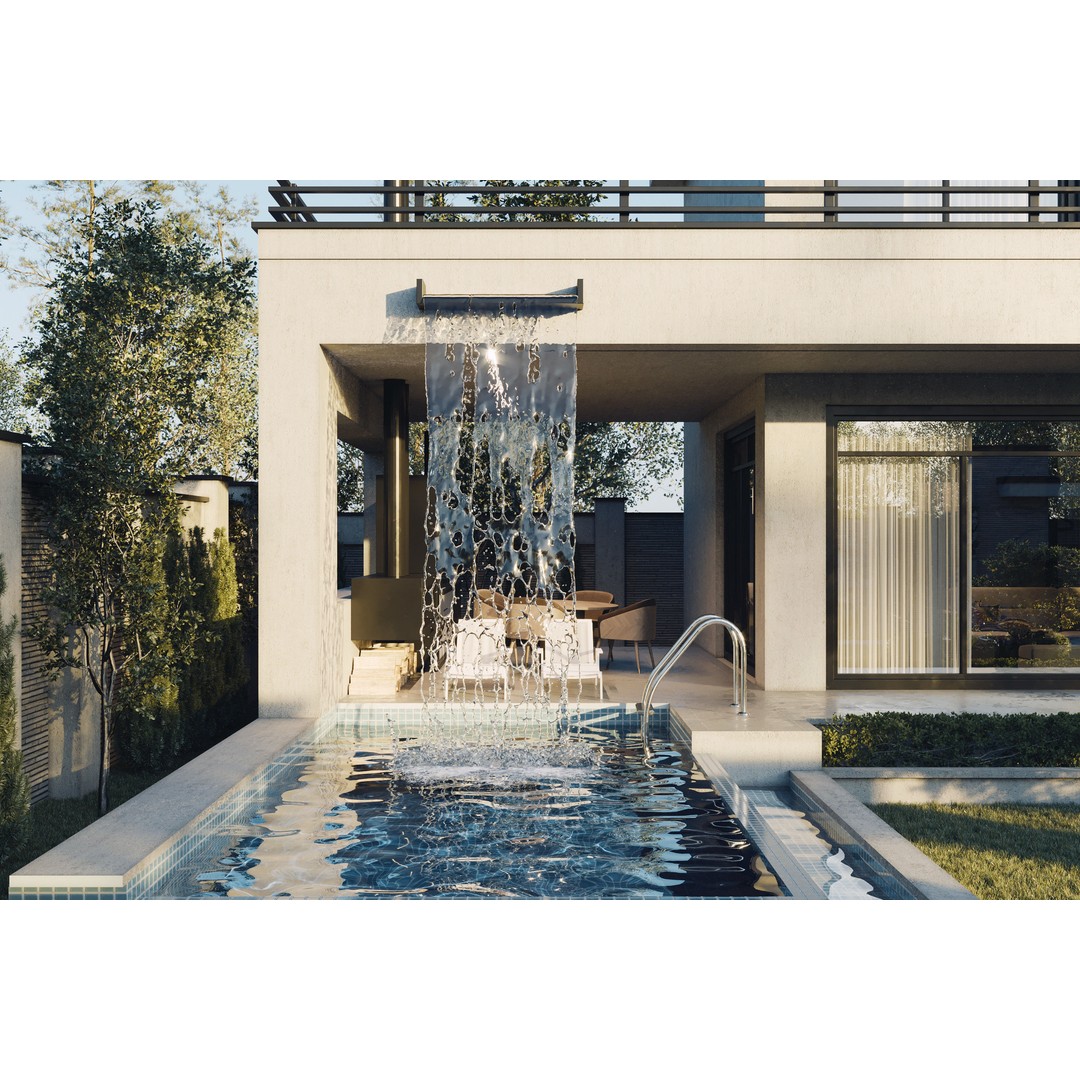 White Villa 3D Model – Architectural Exterior, PBR Textures, FBX - View 7