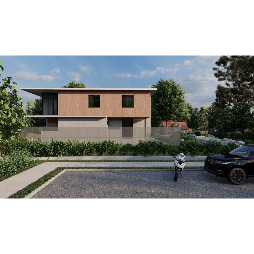 Modern Villa 3D Model – Luxury House with PBR Materials, FBX, OBJ - View 11