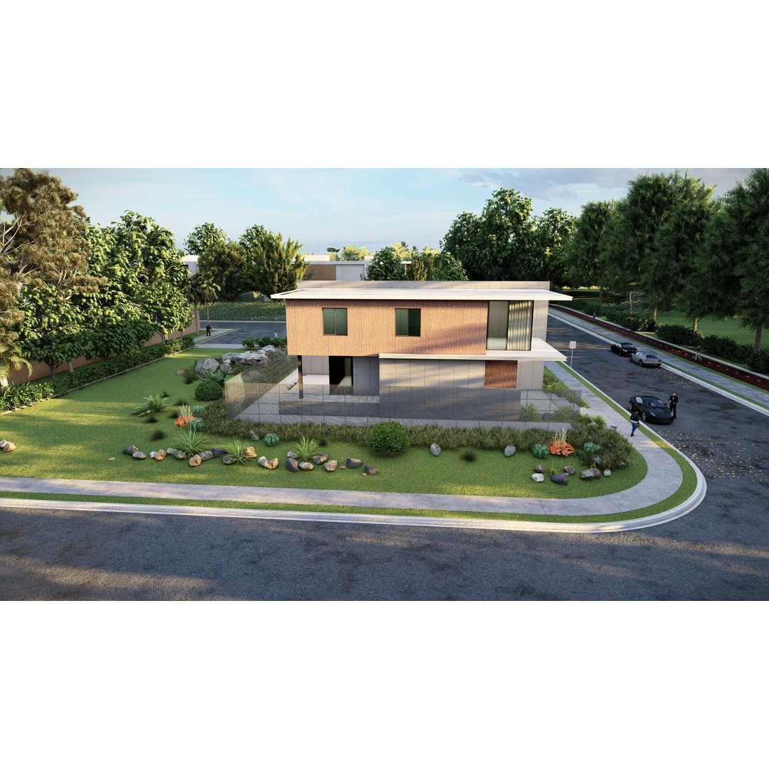 Modern Villa 3D Model – Luxury House with PBR Materials, FBX, OBJ - View 15