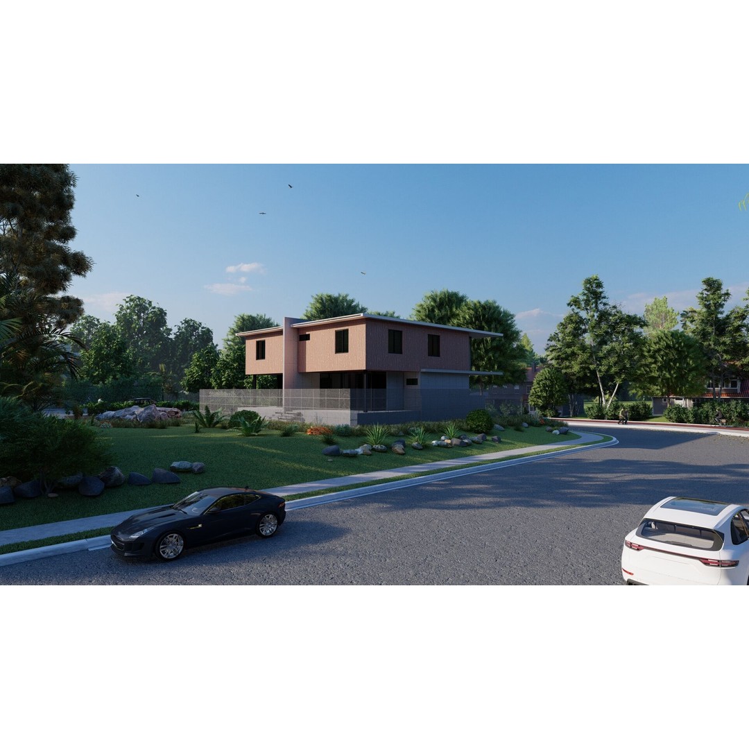 Modern Villa 3D Model – Luxury House with PBR Materials, FBX, OBJ - View 17