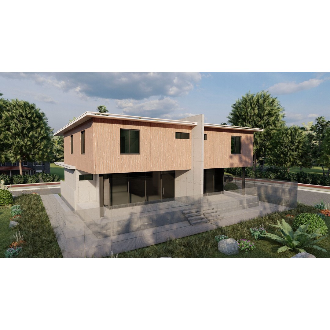 Modern Villa 3D Model – Luxury House with PBR Materials, FBX, OBJ - View 19