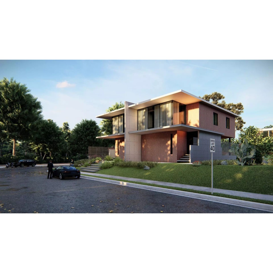 Modern Villa 3D Model – Luxury House with PBR Materials, FBX, OBJ - View 2