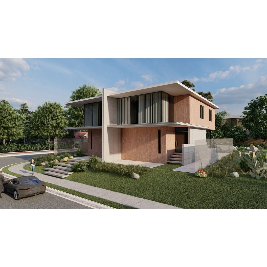 Modern Villa 3D Model – Luxury House with PBR Materials, FBX, OBJ - View 5