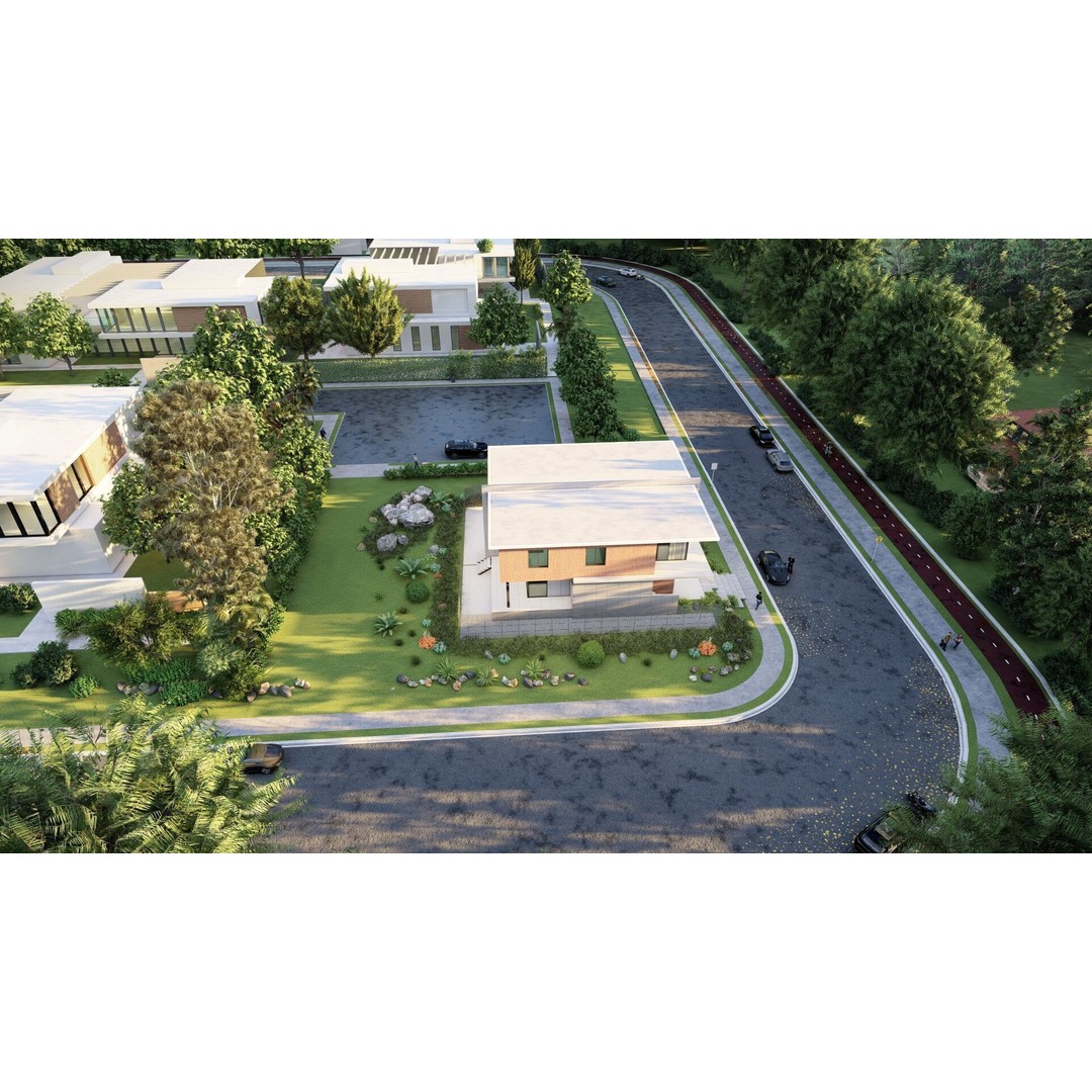 Modern Villa 3D Model – Luxury House with PBR Materials, FBX, OBJ - View 7