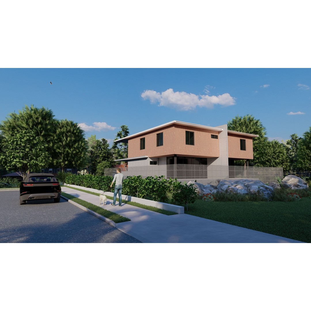 Modern Villa 3D Model – Luxury House with PBR Materials, FBX, OBJ - View 9