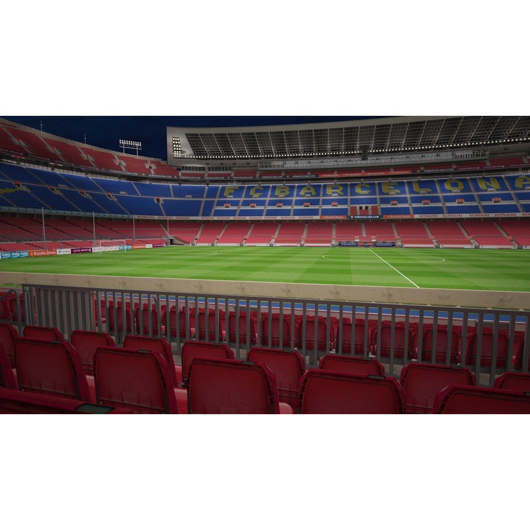 Camp Nou Barcelona Stadium 3D Model – High Detail Architectural Asset, 3dsmax - View 13