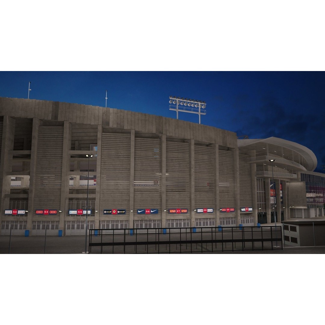 Camp Nou Barcelona Stadium 3D Model – High Detail Architectural Asset, 3dsmax - View 16