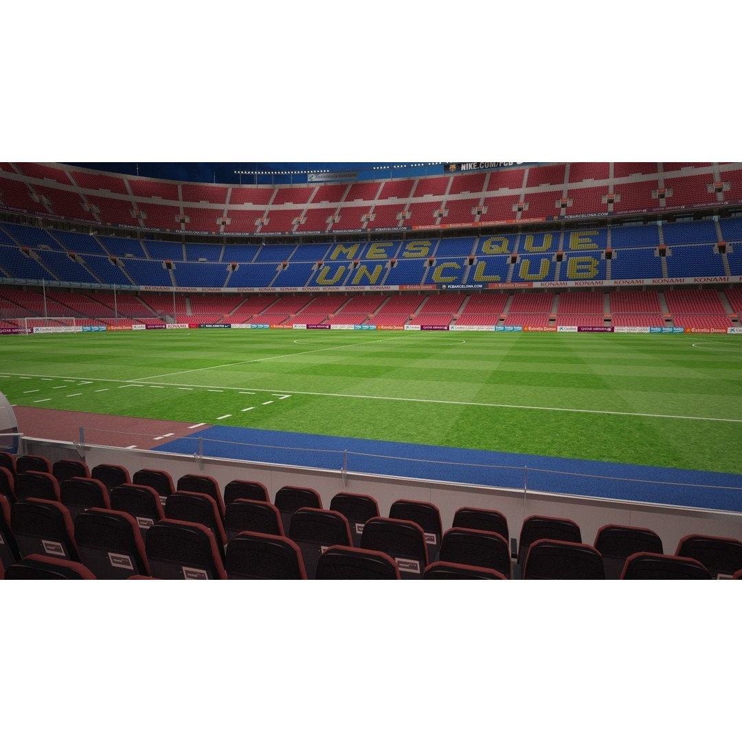 Camp Nou Barcelona Stadium 3D Model – High Detail Architectural Asset, 3dsmax - View 17