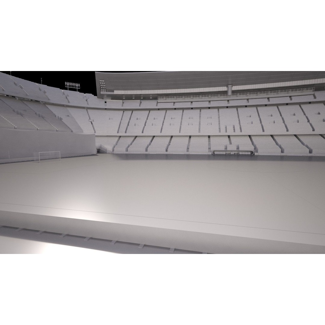 Camp Nou Barcelona Stadium 3D Model – High Detail Architectural Asset, 3dsmax - View 22